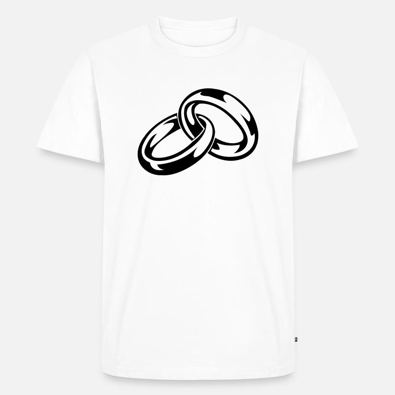eheringe_01 - Männer Premium Bio T-Shirt - Weiß