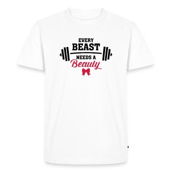 Beauty - Beast (Part 2) - T-shirt Premium bio Homme - blanc - Devant - Nico (187cm)