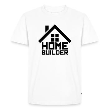 constructeur de maisons home house building building logo de - T-shirt Premium bio Homme - blanc - Devant - Nico (187cm)