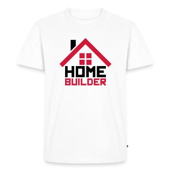 home home builder house build building logo de - Men's Premium Organic T-Shirt - white - Front - Nico (187cm)