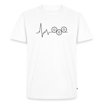 gear - Men's Premium Organic T-Shirt - white - Front - Nico (187cm)