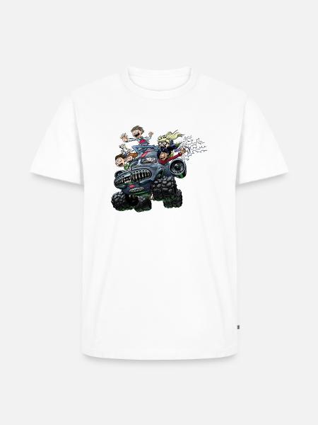 Kid Normal Monster Truck - Men's Premium Organic T-Shirt - white