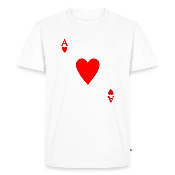 As de cœur - T-shirt Premium bio Homme - blanc - Devant - Nico (187cm)