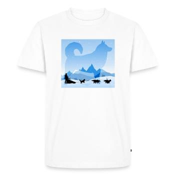 chiens de traineau - T-shirt Premium bio Homme - blanc - Devant - Nico (187cm)