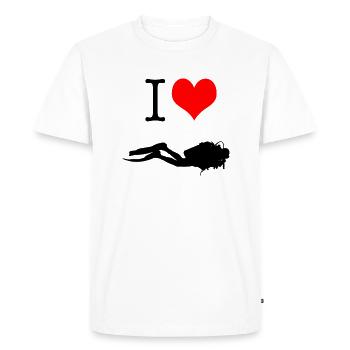 Plongée 2 - T-shirt Premium bio Homme - blanc - Devant - Nico (187cm)