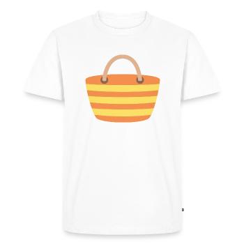 sac de plage - T-shirt Premium bio Homme - blanc - Devant - Nico (187cm)