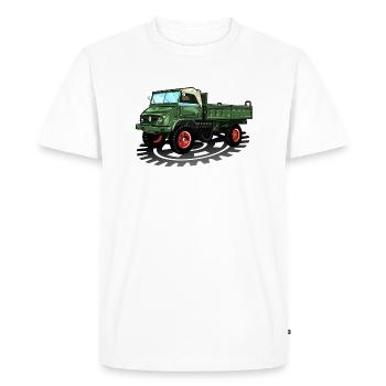 Unimog - Oldtimer - Offroad - Dispositif moteur universel - T-shirt Premium bio Homme - blanc - Devant - Nico (187cm)