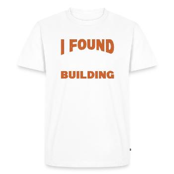I found happiness in building - Men's Premium Organic T-Shirt - white - Front - Nico (187cm)