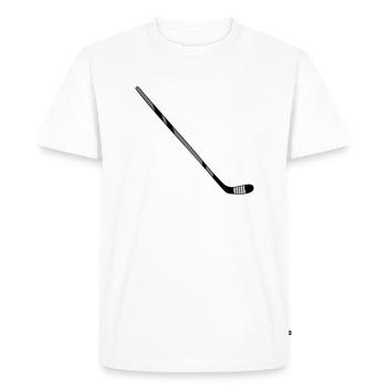Stick Ice Hockey - Men's Premium Organic T-Shirt - white - Front - Nico (187cm)