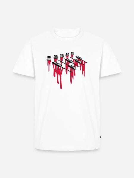 Blood Drops Mixer - Men's Premium Organic T-Shirt - white