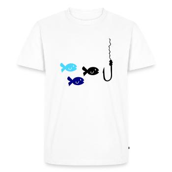 Pêche au poisson - T-shirt Premium bio Homme - blanc - Devant - Nico (187cm)