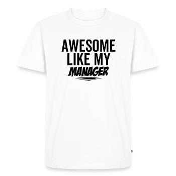 Génial comme mon manager - T-shirt Premium bio Homme - blanc - Devant - Nico (187cm)