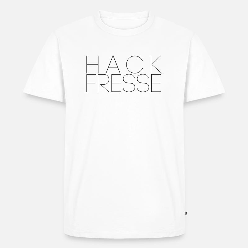 HACKFRESSE - Männer Premium Bio T-Shirt - Weiß
