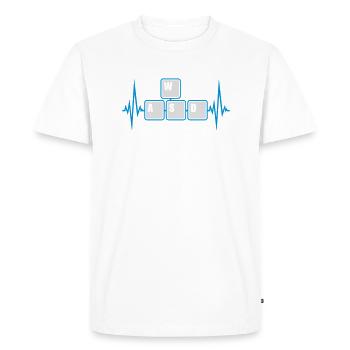 Computer WASD Keyboard Keys - Men's Premium Organic T-Shirt - white - Front - Nico (187cm)