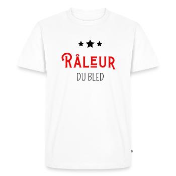 Râleur du bled - T-shirt Premium bio Homme - blanc - Devant - Nico (187cm)