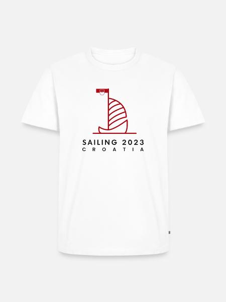 Sailing Croatia 2023 - Männer Premium Bio T-Shirt - Weiß