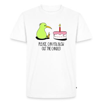 It's Kiwi's birthday - Men's Premium Organic T-Shirt - white - Front - Nico (187cm)