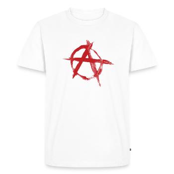 Anarchy - Men's Premium Organic T-Shirt - white - Front - Nico (187cm)