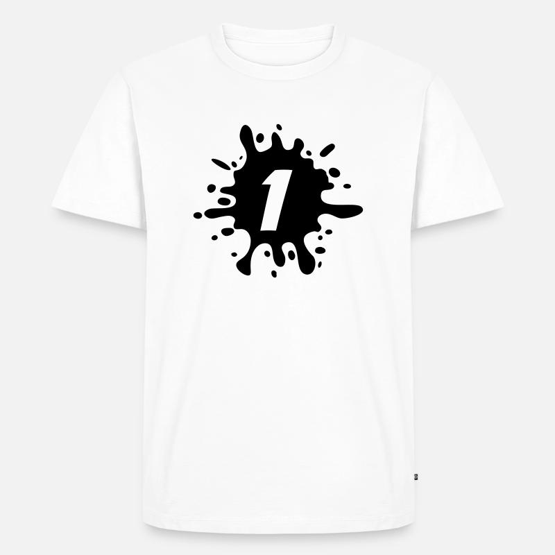 1 - Männer Premium Bio T-Shirt - Weiß