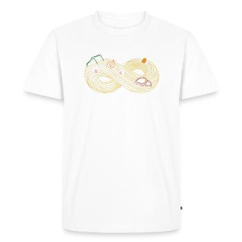Infinity Pleasure - Men's Premium Organic T-Shirt - white - Front - Nico (187cm)