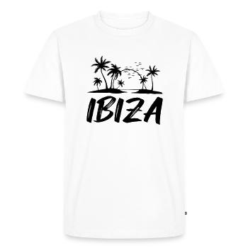Ibiza - Men's Premium Organic T-Shirt - white - Front - Nico (187cm)
