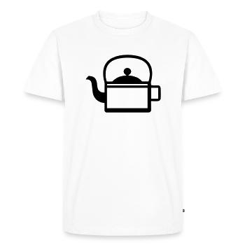 Théière - T-shirt Premium bio Homme - blanc - Devant - Nico (187cm)