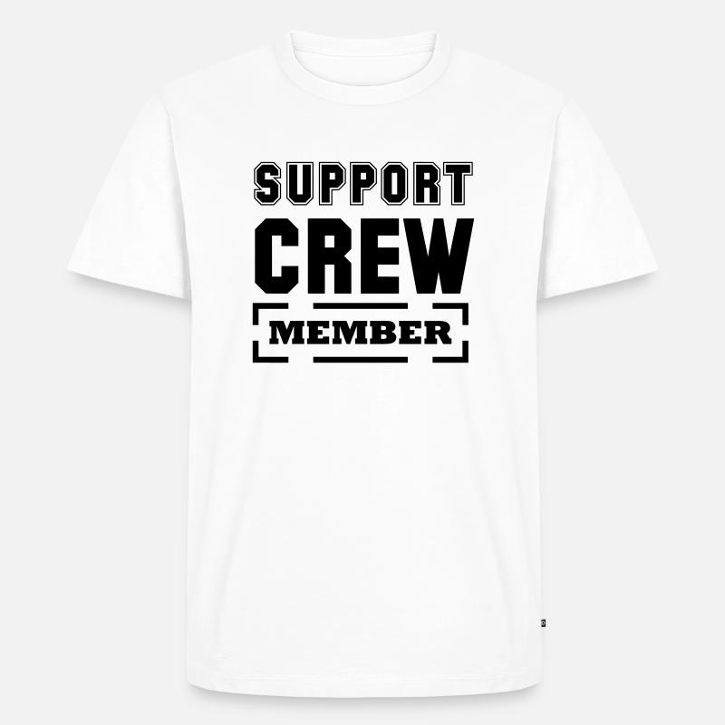 support crew member - Männer Premium Bio T-Shirt - Weiß