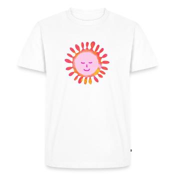 Sunny - Men's Premium Organic T-Shirt - white - Front - Nico (187cm)