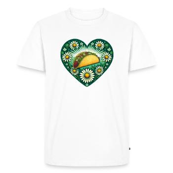 Amateurs de tacos - T-shirt Premium bio Homme - blanc - Devant - Nico (187cm)