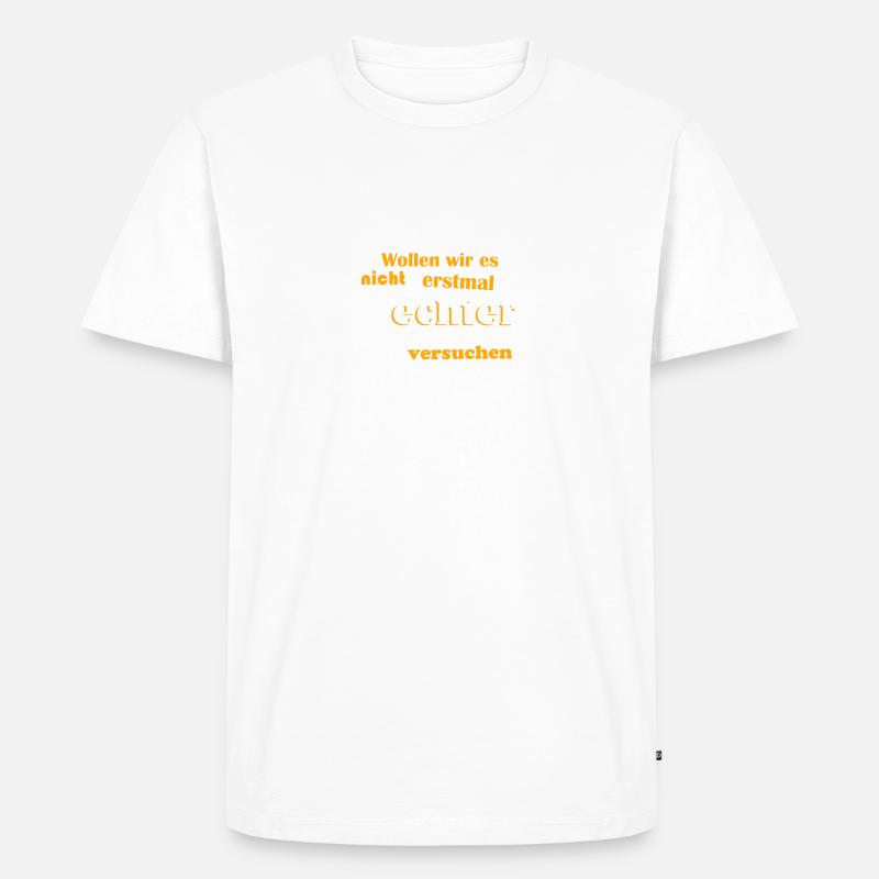 Künstliche Intelligenz? Warum nicht echte? - Männer Premium Bio T-Shirt - Weiß