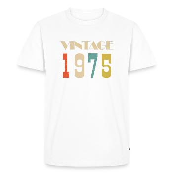 1972 Vintage Limited Edition Gift - Men's Premium Organic T-Shirt - white - Front - Nico (187cm)