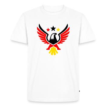 Federal Eagle Tricolor Germany Coat of Arms Vector - Men's Premium Organic T-Shirt - white - Front - Nico (187cm)