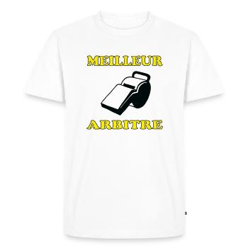Best Referee - Men's Premium Organic T-Shirt - white - Front - Nico (187cm)