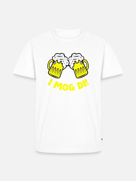 beer i mog di - Men's Premium Organic T-Shirt - white