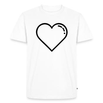 Cœur Amour Amour - T-shirt Premium bio Homme - blanc - Devant - Nico (187cm)