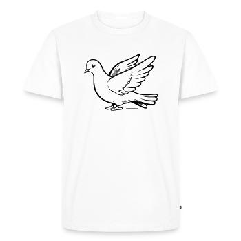 Dove as vector illustration - Men's Premium Organic T-Shirt - white - Front - Nico (187cm)