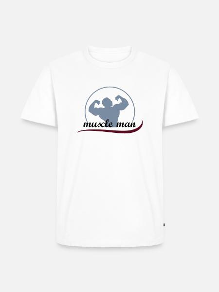 muscleman_3 - Männer Premium Bio T-Shirt - Weiß