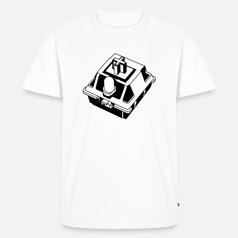 Mechanical Keyboard Switch - Männer Premium Bio T-Shirt - Weiß