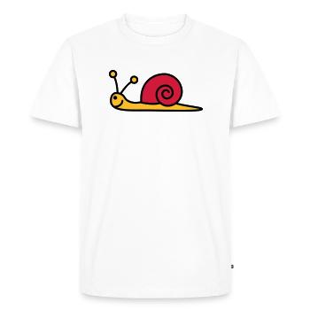 schnecke_3c - T-shirt Premium bio Homme - blanc - Devant - Nico (187cm)