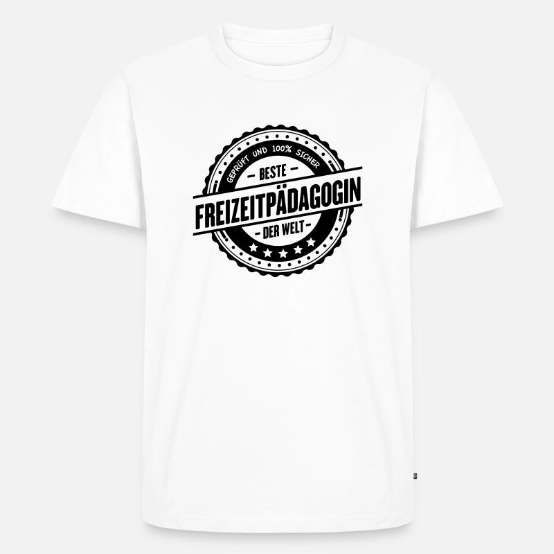 Beste Freizeitpädagogin - Männer Premium Bio T-Shirt - Weiß