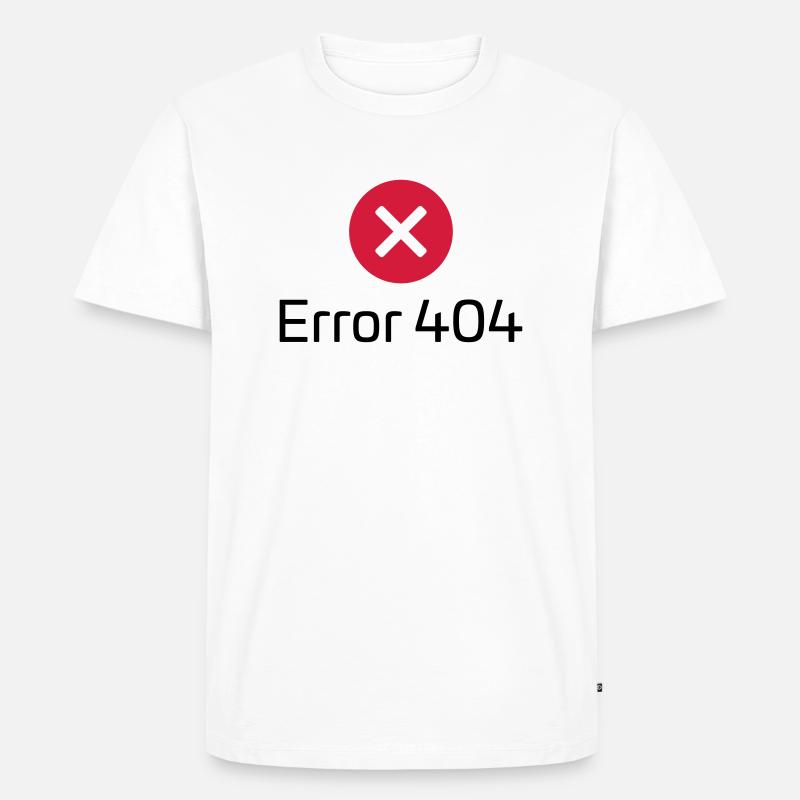 Error 404 - Männer Premium Bio T-Shirt - Weiß