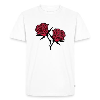 roses4 - T-shirt Premium bio Homme - blanc - Devant - Nico (187cm)