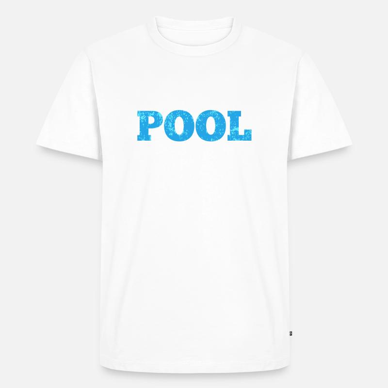Der Pool-Junge - Männer Premium Bio T-Shirt - Weiß