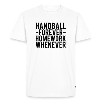 handball - T-shirt Premium bio Homme - blanc - Devant - Nico (187cm)