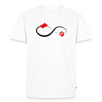 Love forever - T-shirt Premium bio Homme - blanc - Devant - Nico (187cm)