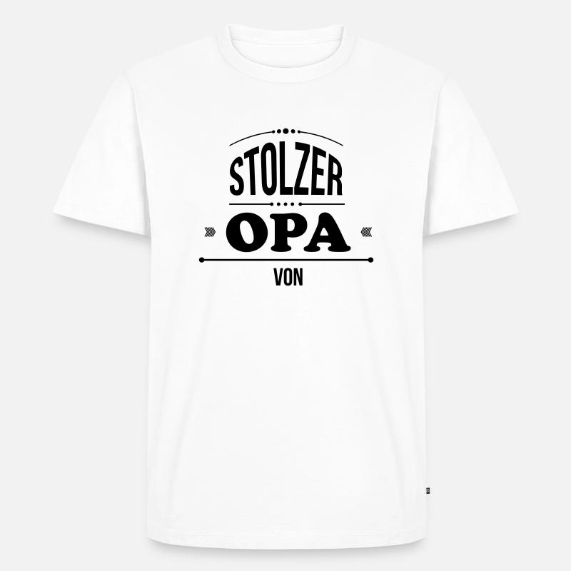 stolzer opa blanco - Männer Premium Bio T-Shirt - Weiß