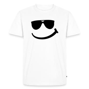cool_smily_f1 - T-shirt Premium bio Homme - blanc - Devant - Nico (187cm)