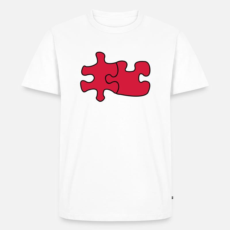 puzzle1 - Männer Premium Bio T-Shirt - Weiß