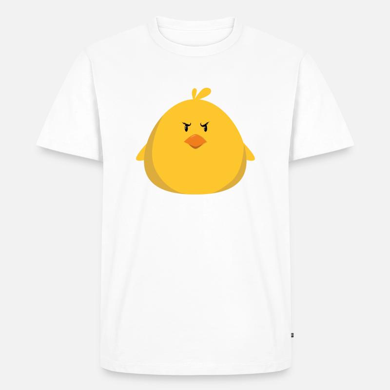 Angry Chick - Männer Premium Bio T-Shirt - Weiß