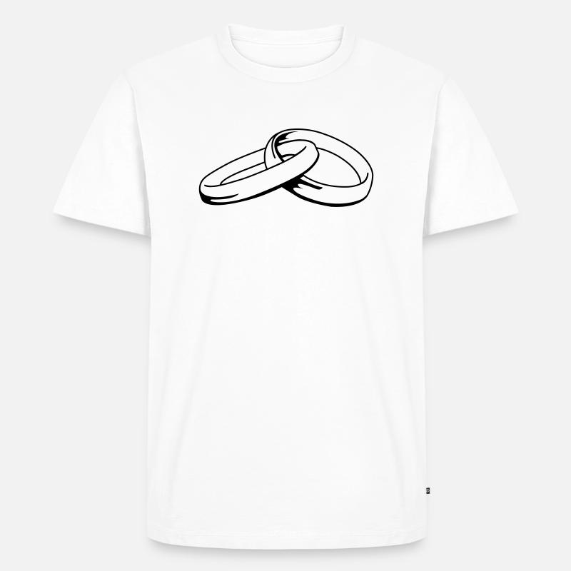 eheringe_01 - Männer Premium Bio T-Shirt - Weiß